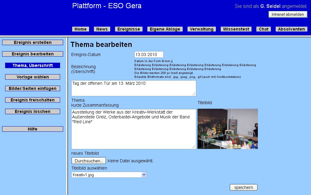 Veranstaltung - Titel